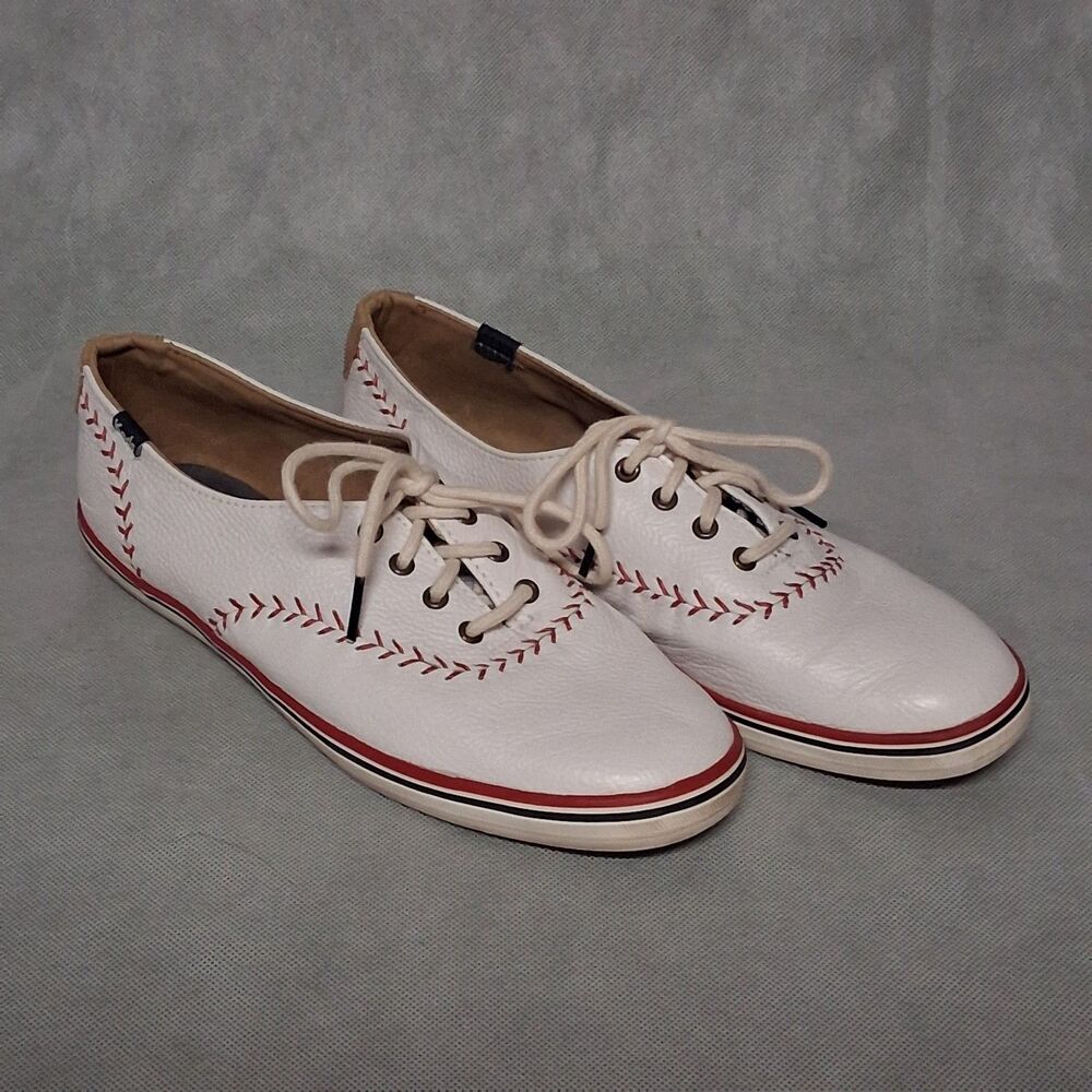 Keds Champion Pennant Leather Shoes Women's 8.5 Leather Baseball WH-54430M